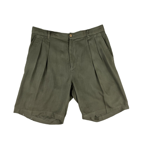 Tommy Bahama‎ Relax Pleated Olive Men's Shorts Size 34 - Picture 1 of 4